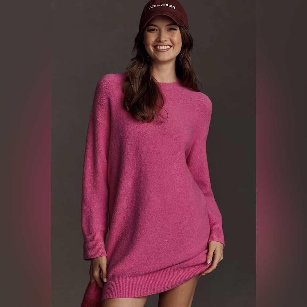 Anthropologie Daily Practice Long-Sleeve Sweater Mini Dress